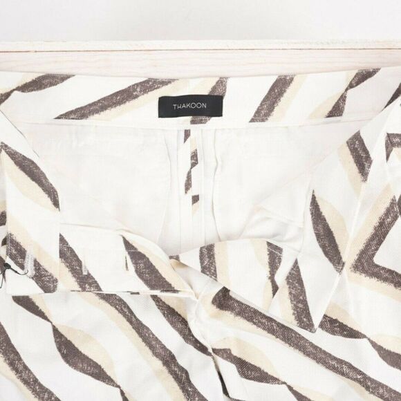 Thakoon Women's Shorts Sz 10 Tan Brown Beige Zig - Picture 5 of 8